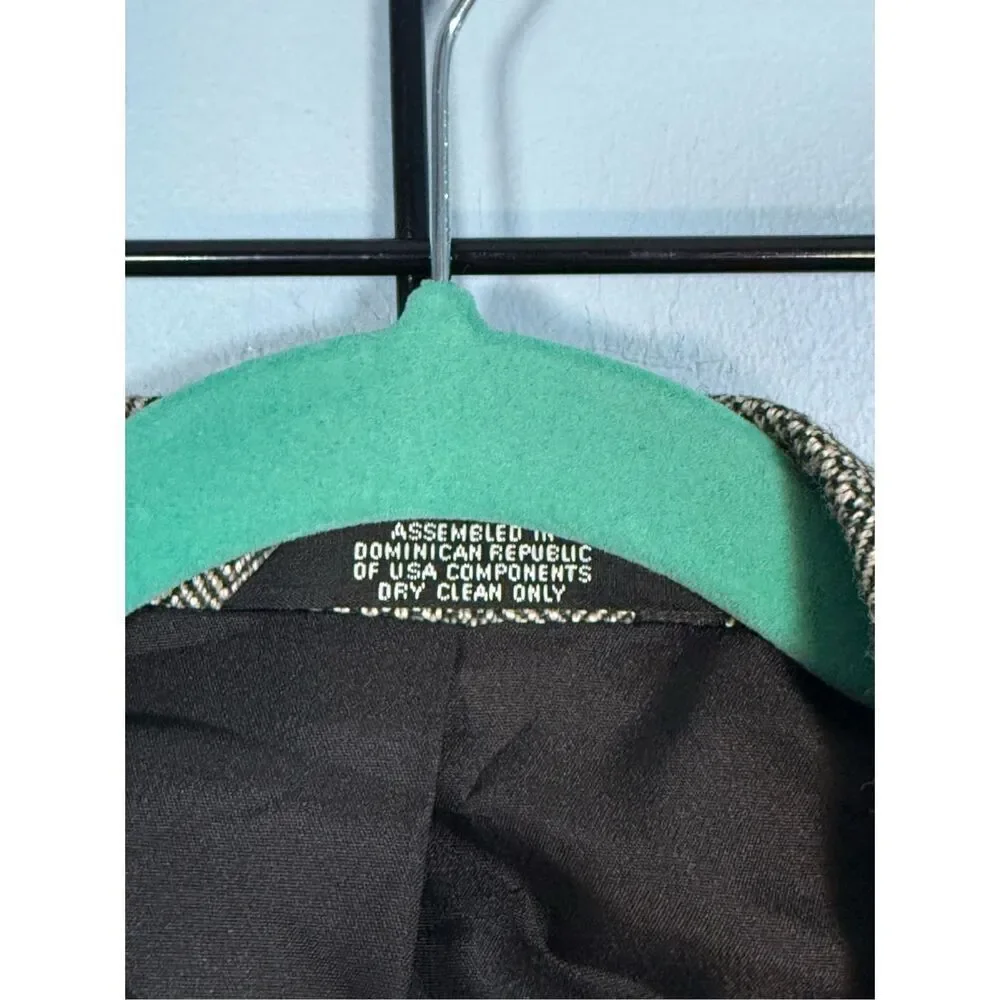 Haggar Imperial Gentlemen Fit Blazer Sports Coat Mens 40L Grey Tweed Herringbone